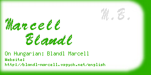 marcell blandl business card